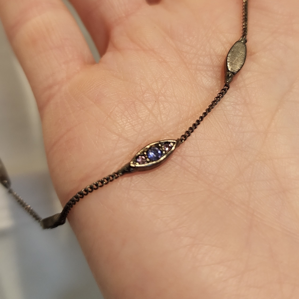 Delicate Choker Rhinestone Necklace - Picture 4 of 5
